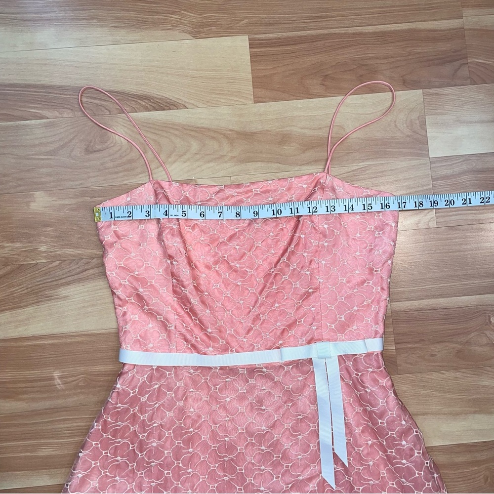 Laundry By Shelli Segal Peach, Silk A-Line Floral… - image 8